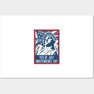 4th Of July Statue Of Liberty Posters and Art